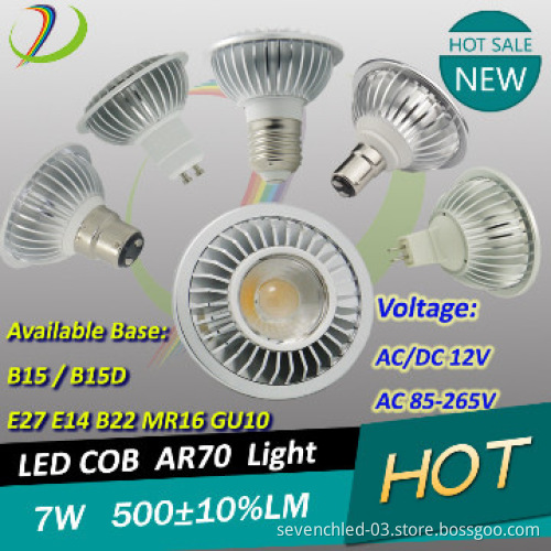 7W AR70 LED GU10 MR16 LED Spotlight CRI>80 3000K Dimmable AR70 Lamp